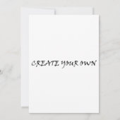 Invitation Créez le vôtre (Dos)