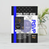 Invitation Créez le vôtre avec 4 images et 12 lignes de texte (Debout devant)