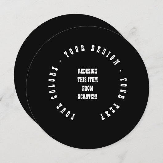 Invitation Créez les vôtres (Devant / Derrière)