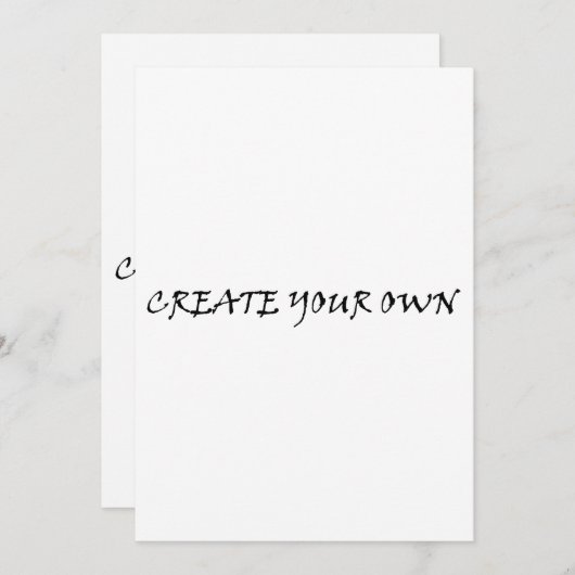 Invitation Créez les vôtres (Devant / Derrière)