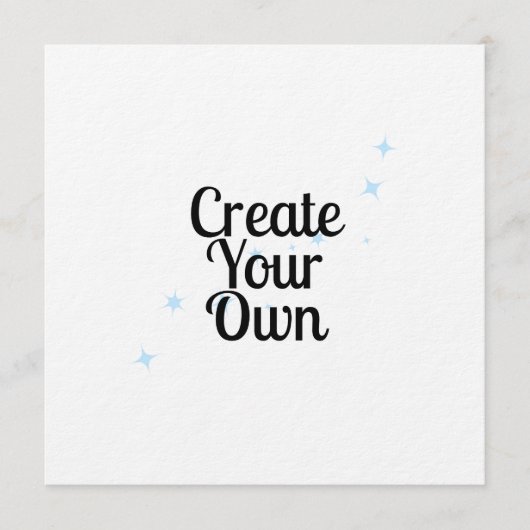 Invitation Créez les vôtres (Devant)