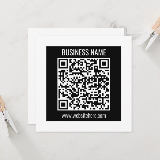 Invitation Créez un code QR moderne instantanément (Devant/Arrière en situation)