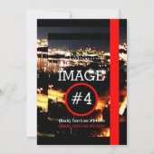 Invitation Créez vos propres avec 4 images et 12 lignes de (Dos)