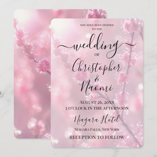 Invitation Créez Vos Propres Branches De Boudin Rose Personna (Devant / Derrière)