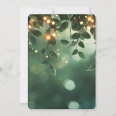 Invitation Créez vos propres Feuilles et lumières verts (Dos)