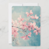 Invitation Créez Vos Propres Fleurs D'Arbre Rose Personnalisé (Dos)