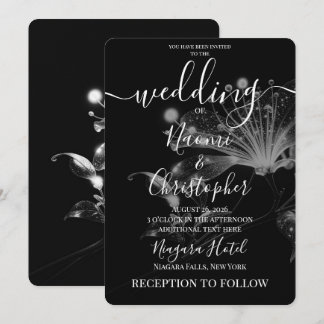 Invitation Créez Vos Propres Fleurs de Mariage à Reflet Métal