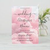 Invitation Créez vos propres nuages roses (Debout devant)