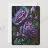 Invitation Créez vos propres Roses violets foncés Customisés (Dos)