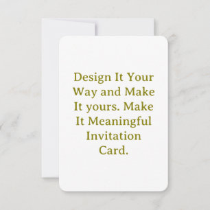 Invitation Créez votre 3,5" x 5" personnalisé arrondi
