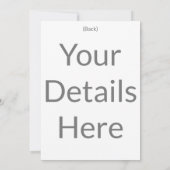 Invitation Créez votre propre 13 x 18 cm mat recto verso (Dos)