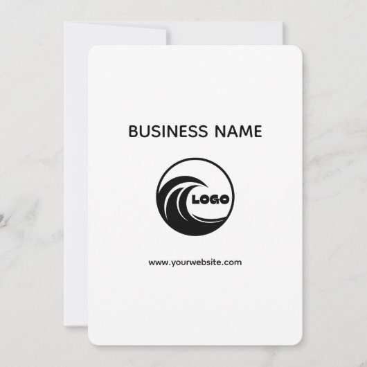Invitation Créez votre propre 5" x 7" simple et professionnel (Devant)