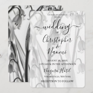 Invitation Créez votre propre B&W XRay Lily of the Valley Flo
