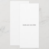 Invitation créez votre propre blanc  (Devant / Derrière)