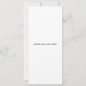 Invitation créez votre propre blanc  (Devant)