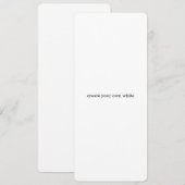 Invitation créez votre propre blanc (Devant / Derrière)
