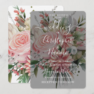 Invitation Créez votre propre bouquet de fleurs roses Vintage