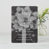 Invitation Créez votre propre Bouquet de mariée B&W Retro Flo (Debout devant)