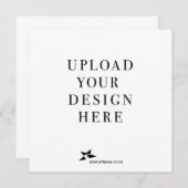 Invitation Créez votre propre Carré de conception (Devant / Derrière)