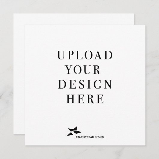 Invitation Créez votre propre Carré de conception (Devant / Derrière)