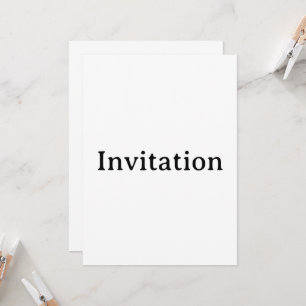 Invitation Créez Votre Propre Carré Personnalisé Simple 5.5"