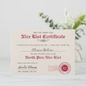 Invitation Créez votre propre certificat de liste des enfants (Debout devant)