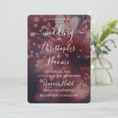 Invitation Créez votre propre closeuse de fleurs foncées (Debout devant)