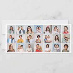 Invitation Créez votre propre collage de 21 photos en couleur