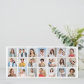 Invitation Créez votre propre collage de 21 photos modifiable (Debout devant)