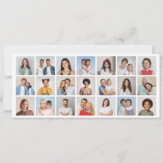 Invitation Créez votre propre collage de 21 photos modifiable (Devant)