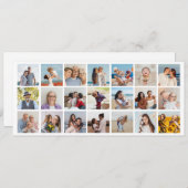 Invitation Créez votre propre collage de 21 photos modifiable (Devant / Derrière)