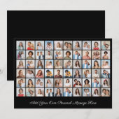 Invitation Créez Votre Propre Collage De 60 Photos Ajoutez Vo (Devant / Derrière)