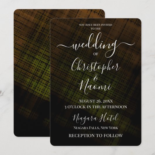 Invitation Créez votre propre Crosshatch sombre (Devant / Derrière)