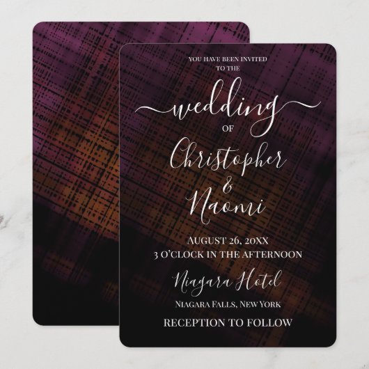 Invitation Créez votre propre Crosshatch sombre (Devant / Derrière)