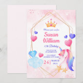 Invitation Créez votre propre fête d'anniversaire unicorne pe (Devant / Derrière)