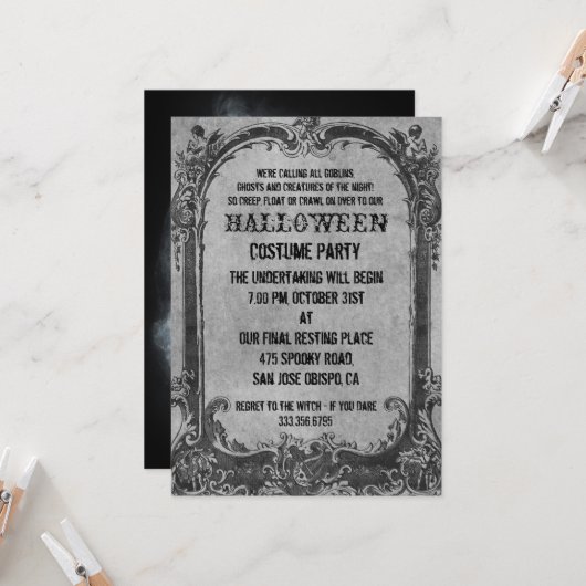 Invitation Créez votre propre fête d'Halloween (Devant/Arrière en situation)