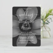 Invitation Créez votre propre fleur rétro B&W simple (Debout devant)