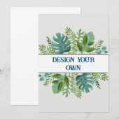 Invitation Créez votre propre floral (Devant / Derrière)