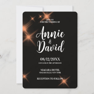Invitation Créez votre propre grand Mariage d'étincelles oran