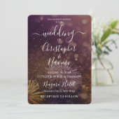 Invitation Créez votre propre livre rose or Fireworks (Debout devant)