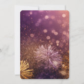 Invitation Créez votre propre livre rose or Fireworks (Dos)