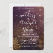 Invitation Créez votre propre livre rose or Fireworks (Devant)