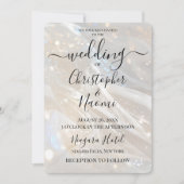 Invitation Créez votre propre Mariage blanc d'ivoire étincela (Devant)