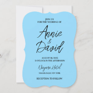 Invitation Créez votre propre Mariage bleu personnalisé