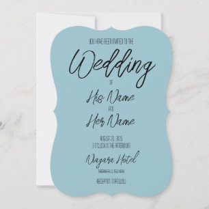 Invitation Créez votre propre Mariage bleu personnalisé