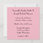 Invitation Créez votre propre Mariage couleur Washington (Dos)