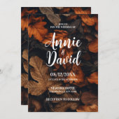 Invitation Créez votre propre Mariage de feuilles d'automne f (Devant / Derrière)