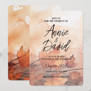 Invitation Créez votre propre Mariage de feuilles d'automne r