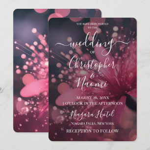 Invitation Créez votre propre Mariage de fleurs de livres ros
