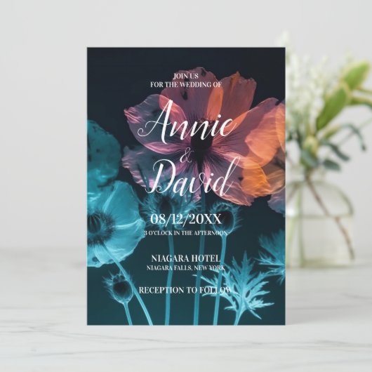 Invitation Créez votre propre Mariage de fleurs de rayons X c (Debout devant)